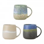 Sinised/beežid kivikeraamikast kruusid 3tk komplektis 460 ml Cloe - Bloomingville