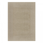 Beež k&auml;sitsi kootud villane vaip 240x340 cm Textured Wool Border - Flair Rugs