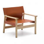 Konjakipruuni nahast tugitool Jan - Kave Home