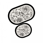 Mustvalged vannitoamatid 2tk komplektis 60x100 cm Rasse - Foutastic