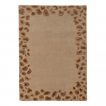 K&auml;sitsi kootud villasegu vaip naturaalses v&auml;rvitoonis 140x200 cm Leopard Frame - Flair Rugs