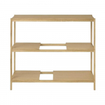 Naturaalses v&auml;rvitoonis tammepuust riiul 105x92x40 cm Sukoya - Blomus
