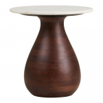 &Uuml;mmargune abilaud marmorist pealispinnaga &oslash; 40 cm Heide - House Nordic