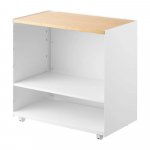 Valge metallist mobiilne riiul 60x59x35 cm Tower - YAMAZAKI