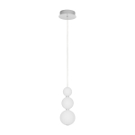 Valge/l&auml;ikiv h&otilde;bedane metallist LED-ripats, h&auml;mardatav ja klaasist varjuga, &oslash; 10 cm Perla - Nova Luce