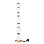 Valge/kuldse v&auml;rvi metallist LED-p&otilde;randalamp portselanist/klaasist varjuga, h&auml;mardatav (k&otilde;rgus 130,5 cm) Palo - Nova Luce