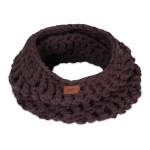 Tume lilla k&auml;sitsi heegeldatud ringikujuline sall Plum - DOKE