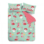 Roheline/roosa voodipesu &uuml;heinimesevoodile 135x200 cm Santa's Howdy Christmas - Catherine Lansfield