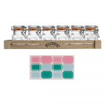 6 v&uuml;rtsi komplekt puidust riiulil Herbs&Spices - Kilner