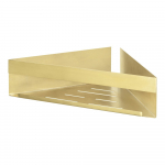 Nurgas isekandev vannitoa riiul roostevabast terasest kuldses v&auml;rvitoonis Genova - Wenko