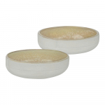 Valge-beeži v&auml;rvi kausid 2 tk komplektis kivist &oslash; 13,5 cm Sand Grain - Mette Ditmer Denmark