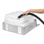 Vaakumtugevdatud kangast riiete hoiukast 56x56x16,5 cm Granit &ndash; Compactor