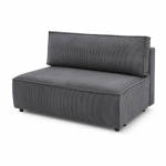 Tumehall velvetist diivanimoodul, keskosa Nihad modular - Bobochic Paris