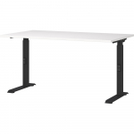 Reguleeritava k&otilde;rgusega valge t&ouml;&ouml;laud 80x140 cm Downey - Germania