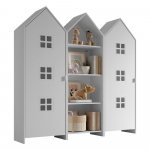 Valge avatud laste riidekapp 173x171,5 cm CASAMI BRUGES - Vipack