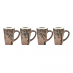 Heleroosad kivikeraamikast espressotassid 4tk komplektis 100ml Hela - Villa Collection