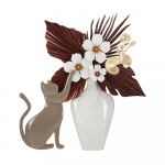 Metallist seinakaunistus 55x60 cm Cat - Mauro Ferretti