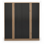 Must tammespoonist riidekapp 180x197,5x53 cm Dennis - Marckeric