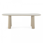 Beež kohvilaud m&auml;nnipuidust pealispinnaga 110x220 cm Nahia - MOME