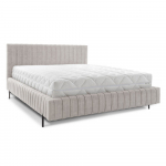 Beež polsterdatud kaheinimesevoodi koos panipaiga ja voodip&otilde;hjaga 180x200 cm Plissa - ELTAP