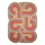 Roosa k&auml;sitsi kootud villane vaip 140x200 cm Spiral Shaped - Flair Rugs