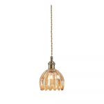 Merevaigukollane metallist ripplamp klaasist varjuga, &oslash; 13 cm Gota - Marksl&ouml;jd