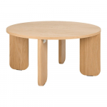 &Uuml;mmargune kohvilaud naturaalse tammepuust pealispinnaga, l&auml;bim&otilde;&otilde;duga 75 cm Kuvu - noo.ma