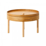 &Uuml;mmargune abilaud m&auml;nnipuust dekoratsiooniga &oslash; 60 cm Viborg - Premier Housewares
