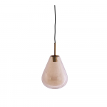 Merevaigukollane ripplamp klaasist varjuga Leona - Light & Living