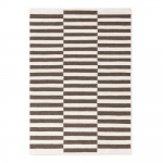 Valge/pruun kahepoolne/k&auml;sitsi kootud villavaip 160x230 cm Vika - Hanse Home