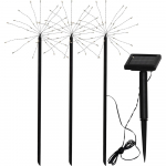 3 p&auml;ikesepaneeli LED-tulede komplekt v&auml;ljas, k&otilde;rgus 40 cm Firework - Star Trading