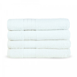 Valged puuvillased froteer&auml;tikud 4 tk komplektis 50x100 cm &ndash; Good Morning