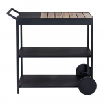 Ratastel serveerimislaud akaatsiaplaadiga 40x80 cm Miro - Wenko