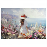 K&auml;sitsi maalitud elementidega maal 100x70 cm Amelia &ndash; Styler