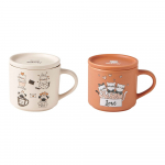 Oranžikas-beežid portselankruusid 2tk komplektis 350 ml Cats - Brandani