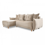 Beež velvetist nurgadiivanvoodi (muutuv nurk) Lazy Lukka - Miuform