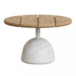 &Uuml;mmargune diivanilaud akaatsiaplaadiga &oslash; 55 cm Saura - Kave Home