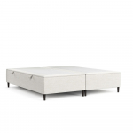 Kreemvalge polsterdatud kaheinimese voodi koos panipaigaga 200x200 cm Tate - Maison de R&ecirc;ve