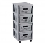 Hall plastikust ratastega riiul 29,5x65,5 cm Infinity - Curver