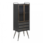 Must metallist vitriinkapp 58x150 cm Brick - Ixia