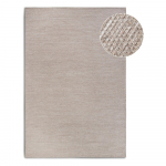 Beež k&auml;sitsi kootud villaseguga vaip 80x150 cm Pradesh Linen White - Elle Decoration