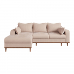 Beež velvetist nurgadiivan (vasak nurk) Beata - Ropez