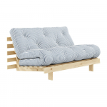 Valge/helesinine diivanvoodi 140 cm Roots - Karup Design