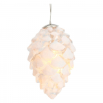 Valge rippuv LED j&otilde;ulukaunistus &oslash; 5 cm Celina - Sirius