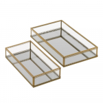 Metallist dekoratiivsed kandikud 2 tk komplektis 14x24cm - Casa Selecci&oacute;n