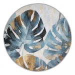 Sinine pestav &uuml;mmargune vaip &oslash; 80 cm Golden Leaves - Mila Home