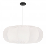 Valge rippvalgusti tekstiilist varjuga &oslash; 52 cm Cafee - Candellux Lighting