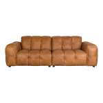 Konjakipruun nahkdiivan 264 cm Hackman - Dutchbone