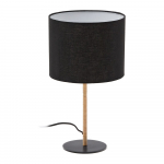 Must lauavalgusti tekstiilist varjuga (k&otilde;rgus 45 cm) Pina - Kave Home