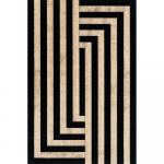 Must-beež villane vaip 230x340 cm Agnus Art Deco II - Agnella